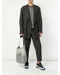 graue bedruckte Shopper Tasche aus Segeltuch von Kolor Beacon