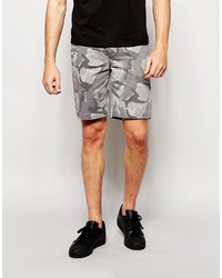 graue bedruckte Shorts von Asos