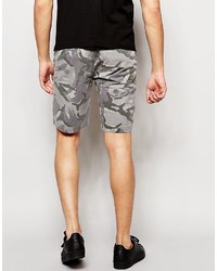 graue bedruckte Shorts von Asos