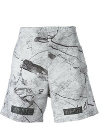 graue bedruckte Shorts von Off-White