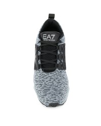 graue bedruckte Sportschuhe von Ea7 Emporio Armani