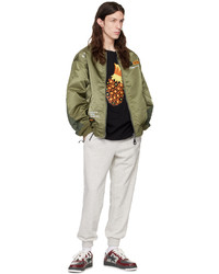 graue bestickte Jogginghose von AAPE BY A BATHING APE