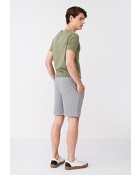 graue bestickte Sportshorts von Lexington