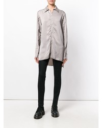 graue Bluse mit Knöpfen von Yang Li