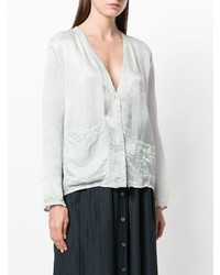 graue Bluse mit Knöpfen von Elsa Esturgie