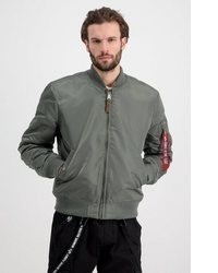 graue Bomberjacke von Alpha Industries