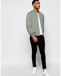 graue Bomberjacke von Asos