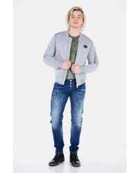 graue Bomberjacke von Cipo & Baxx