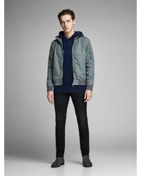 graue Bomberjacke von Jack & Jones