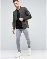 graue Bomberjacke von Asos