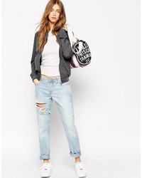 graue Bomberjacke von Asos