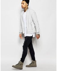 graue Bomberjacke von Asos