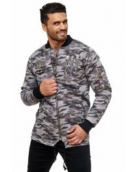 graue Camouflage Bomberjacke von Cipo & Baxx