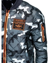 graue Camouflage Bomberjacke von OMBRE