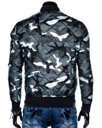 graue Camouflage Bomberjacke von OMBRE