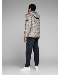 graue Camouflage Daunenjacke von Jack & Jones