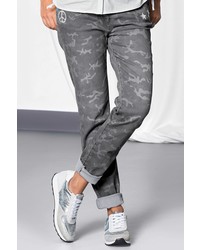 graue Camouflage enge Jeans von BIANCA