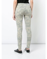 graue Camouflage enge Jeans von Hudson