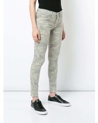 graue Camouflage enge Jeans von Hudson