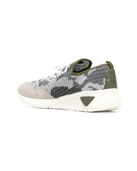 graue Camouflage Segeltuch niedrige Sneakers von Diesel