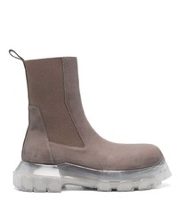 graue Chelsea Boots aus Leder von Rick Owens