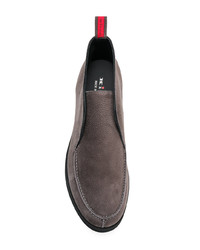 graue Chukka-Stiefel aus Leder von Kiton