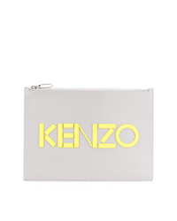 graue Clutch Handtasche von Kenzo