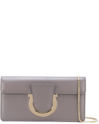 graue Clutch von Salvatore Ferragamo