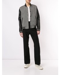 graue Collegejacke von Saint Laurent