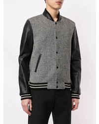 graue Collegejacke von Saint Laurent