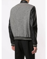 graue Collegejacke von Saint Laurent