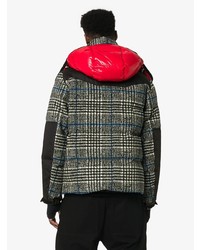 graue Daunenjacke mit Karomuster von MONCLER GRENOBLE