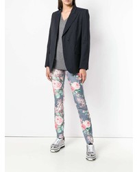graue enge Jeans mit Blumenmuster von Junya Watanabe