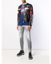 graue enge Jeans mit Destroyed-Effekten von DSQUARED2