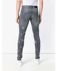 graue enge Jeans mit Destroyed-Effekten von Represent