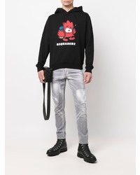 graue enge Jeans mit Destroyed-Effekten von DSQUARED2