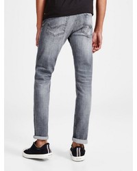 graue enge Jeans mit Destroyed-Effekten von Jack & Jones