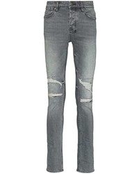 graue enge Jeans mit Destroyed-Effekten von Ksubi