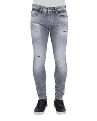 graue enge Jeans mit Destroyed-Effekten von Le Temps des Cerises