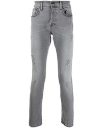 graue enge Jeans mit Destroyed-Effekten von PRPS