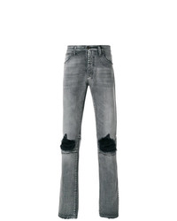 graue enge Jeans mit Destroyed-Effekten von Unravel Project