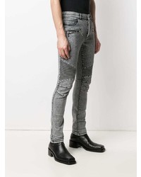 graue enge Jeans von Balmain