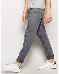 graue enge Jeans von Asos