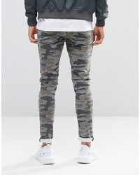 graue enge Jeans von Asos