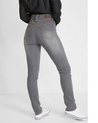 graue enge Jeans von bonprix