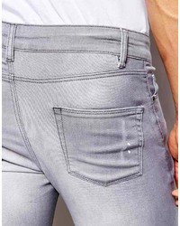 graue enge Jeans von Asos