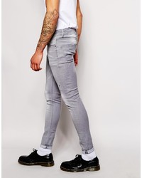 graue enge Jeans von Asos