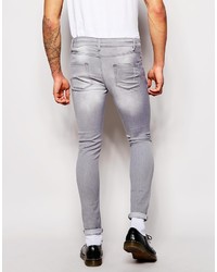 graue enge Jeans von Asos