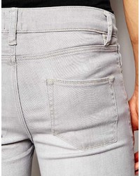 graue enge Jeans von Asos