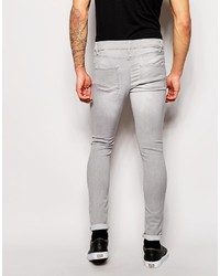 graue enge Jeans von Asos